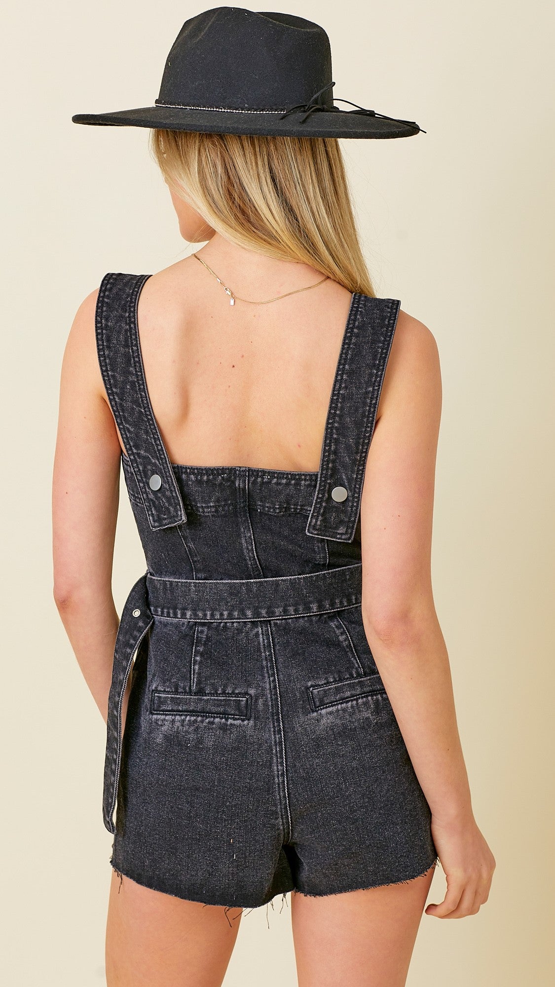 Star Studded Denim Romper