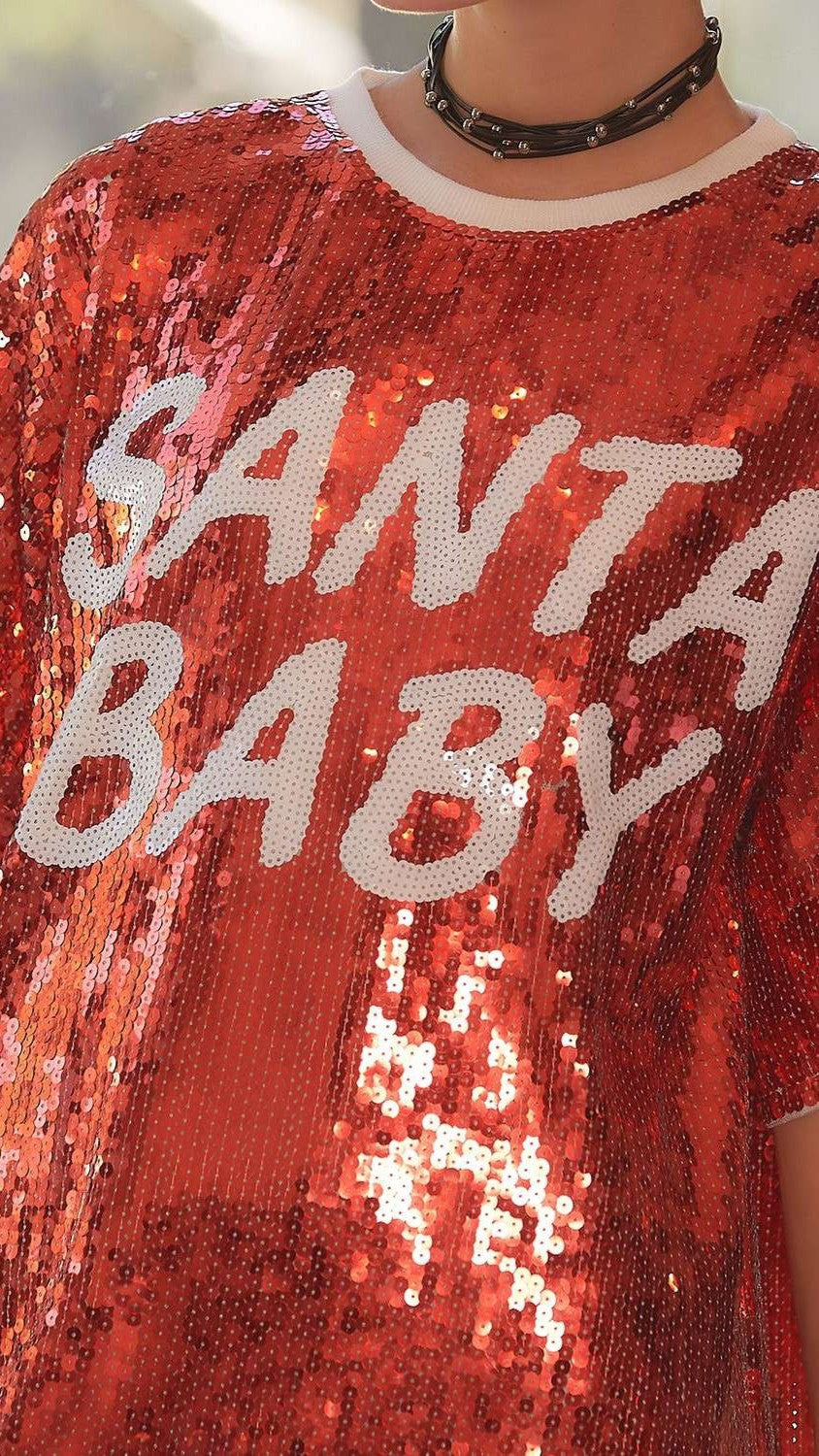 SANTA BABY Sequin Dress