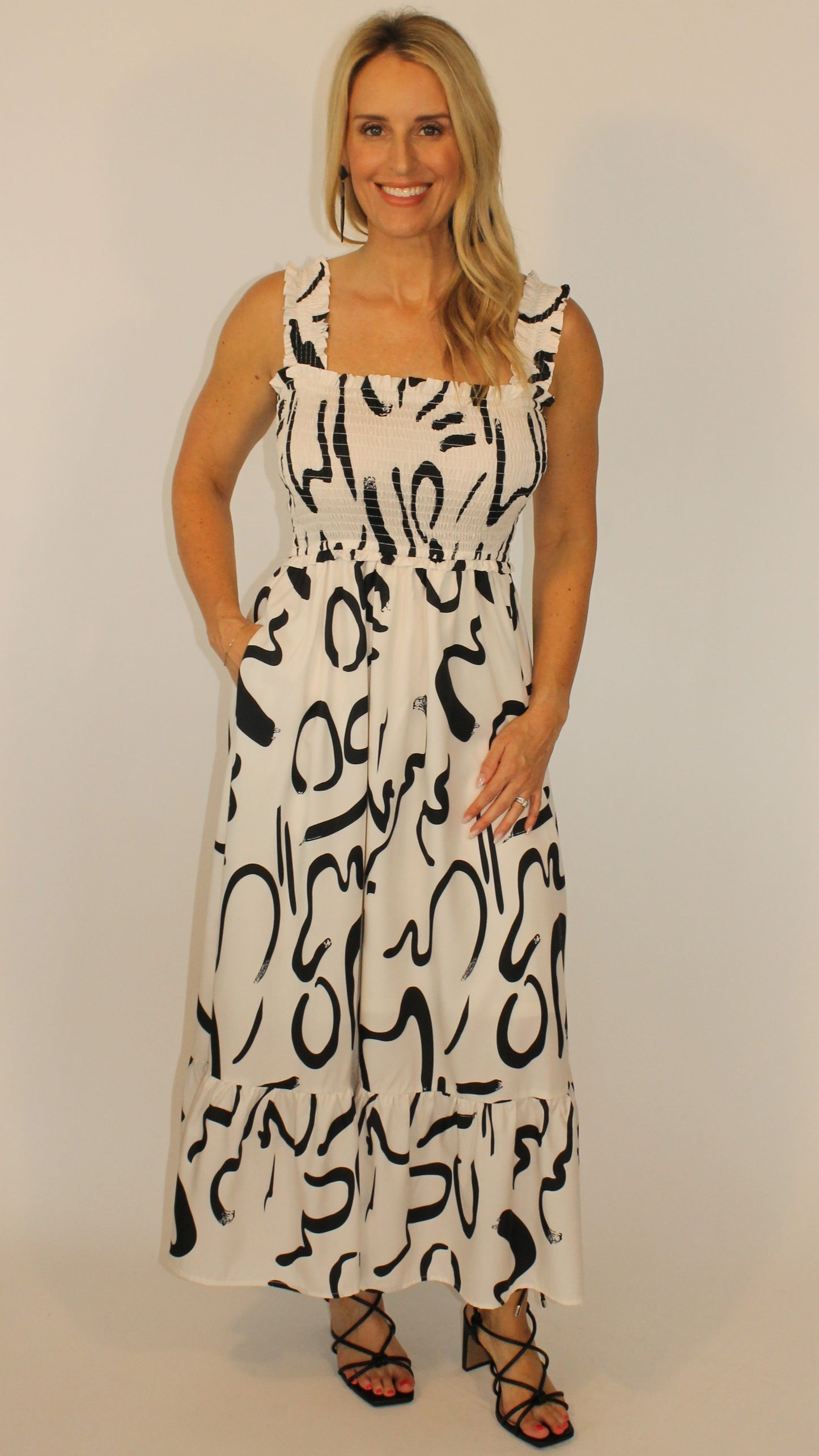 Abstract Print Dress