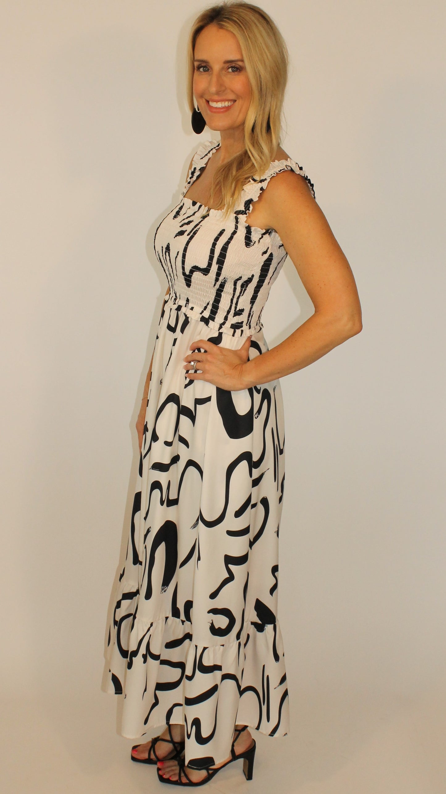 Abstract Print Dress