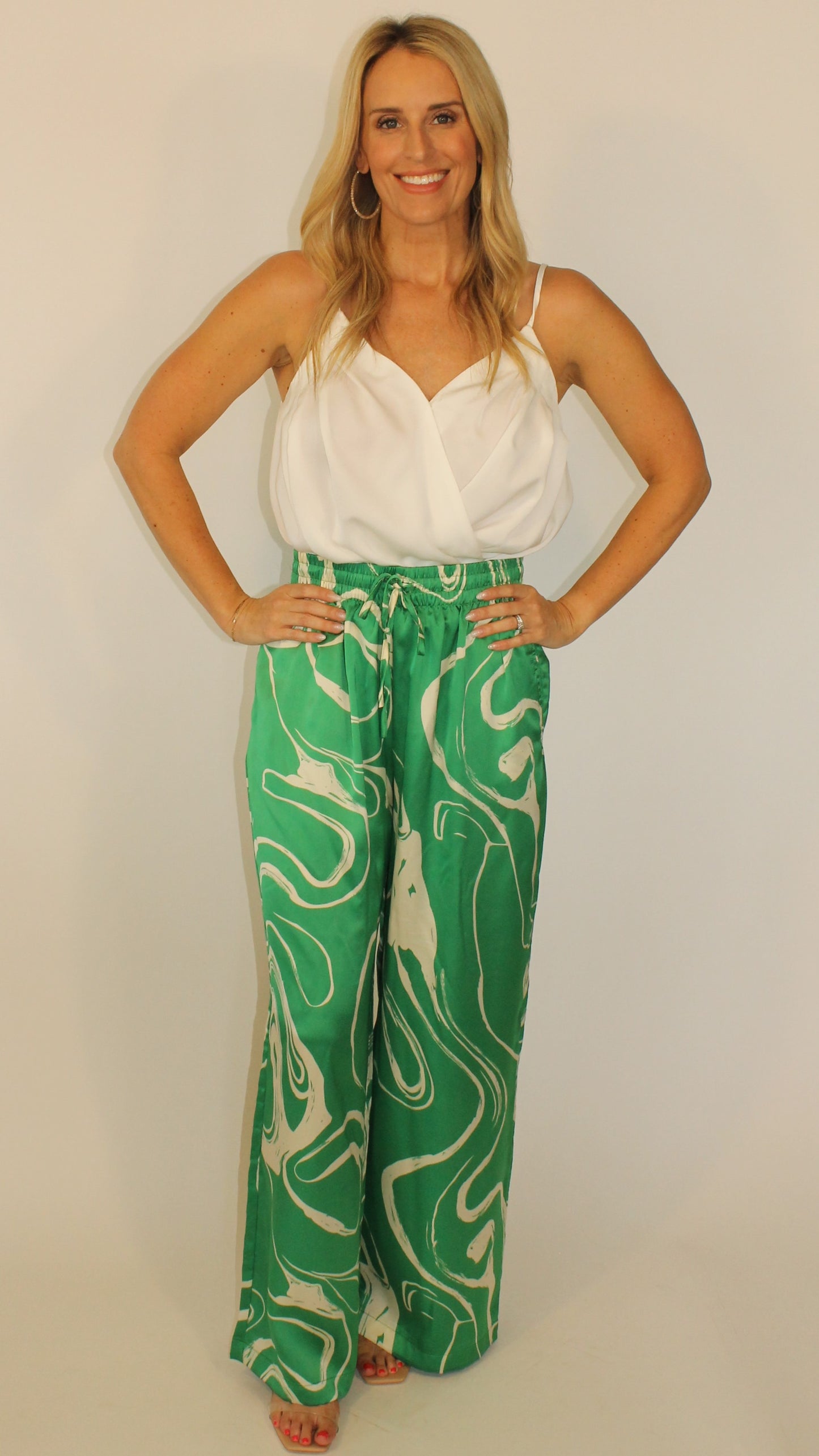 Marble Satin Pants