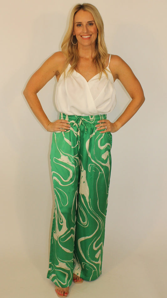 Marble Satin Pants