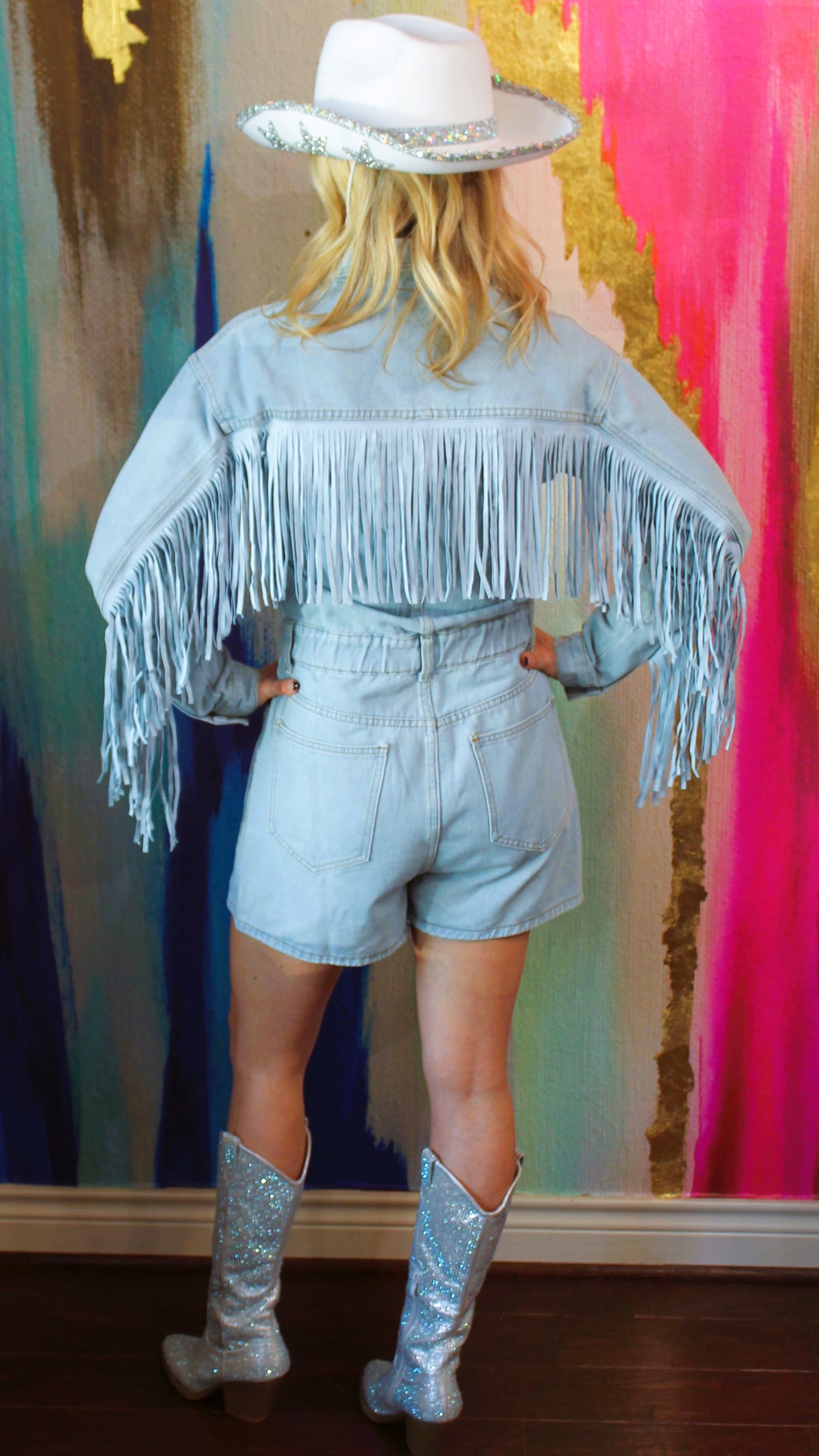 Western Fringe Romper