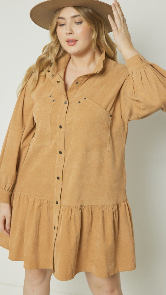 Retro Corduroy Dress