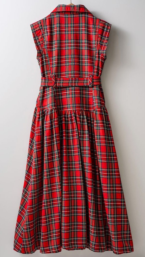 Plaid Belted Dress