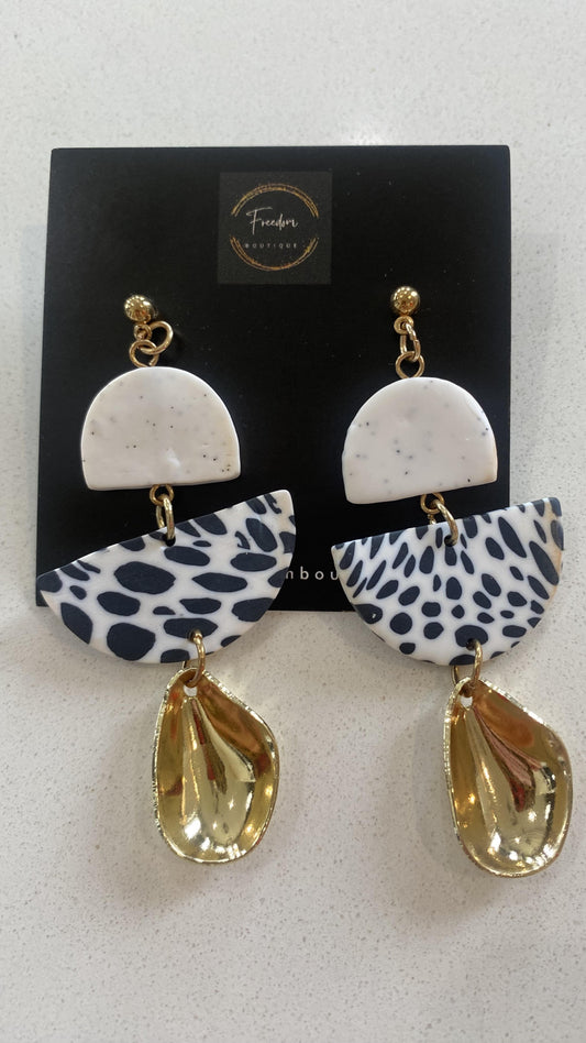 Tiered Spotted Earrings