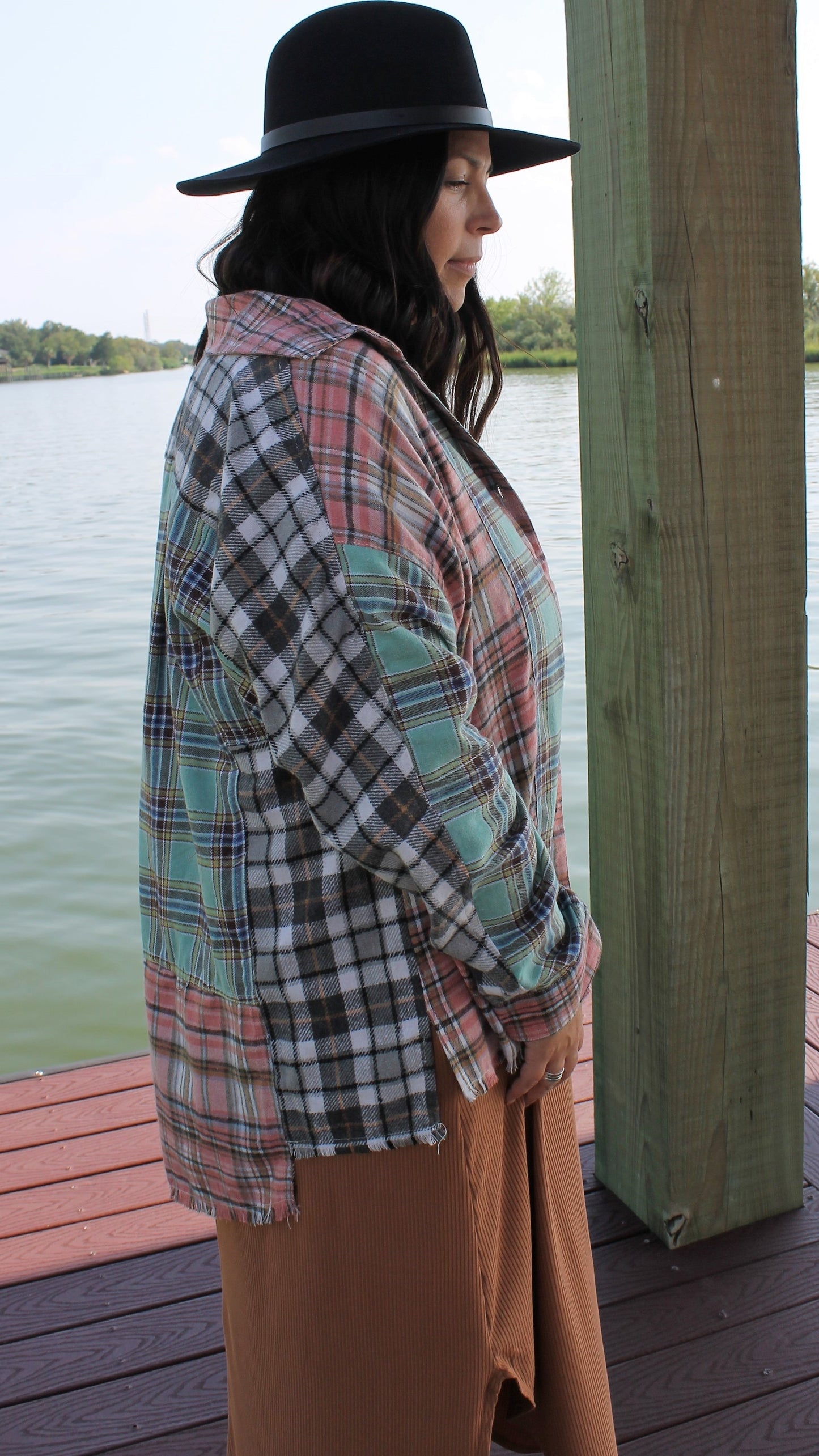 Mixed Plaid Flannel Top