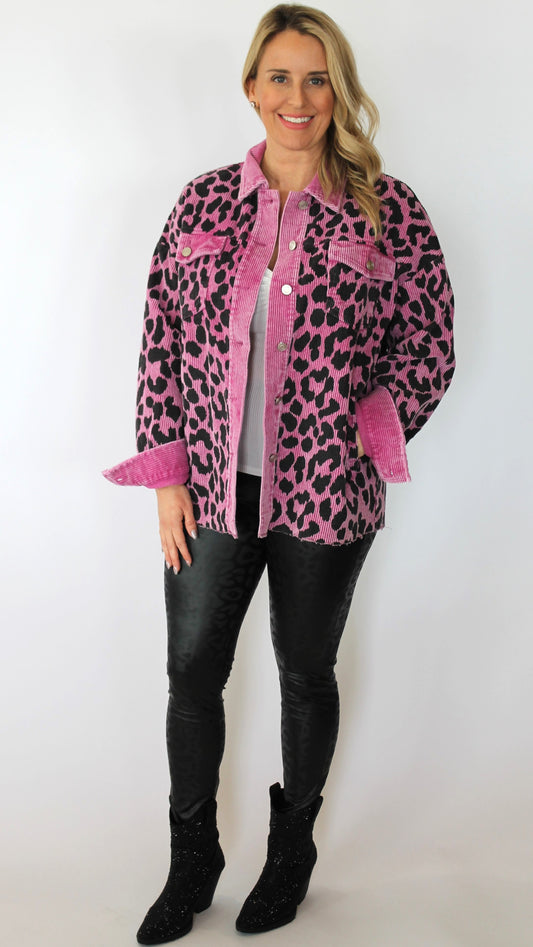 Corduroy Leopard Shacket