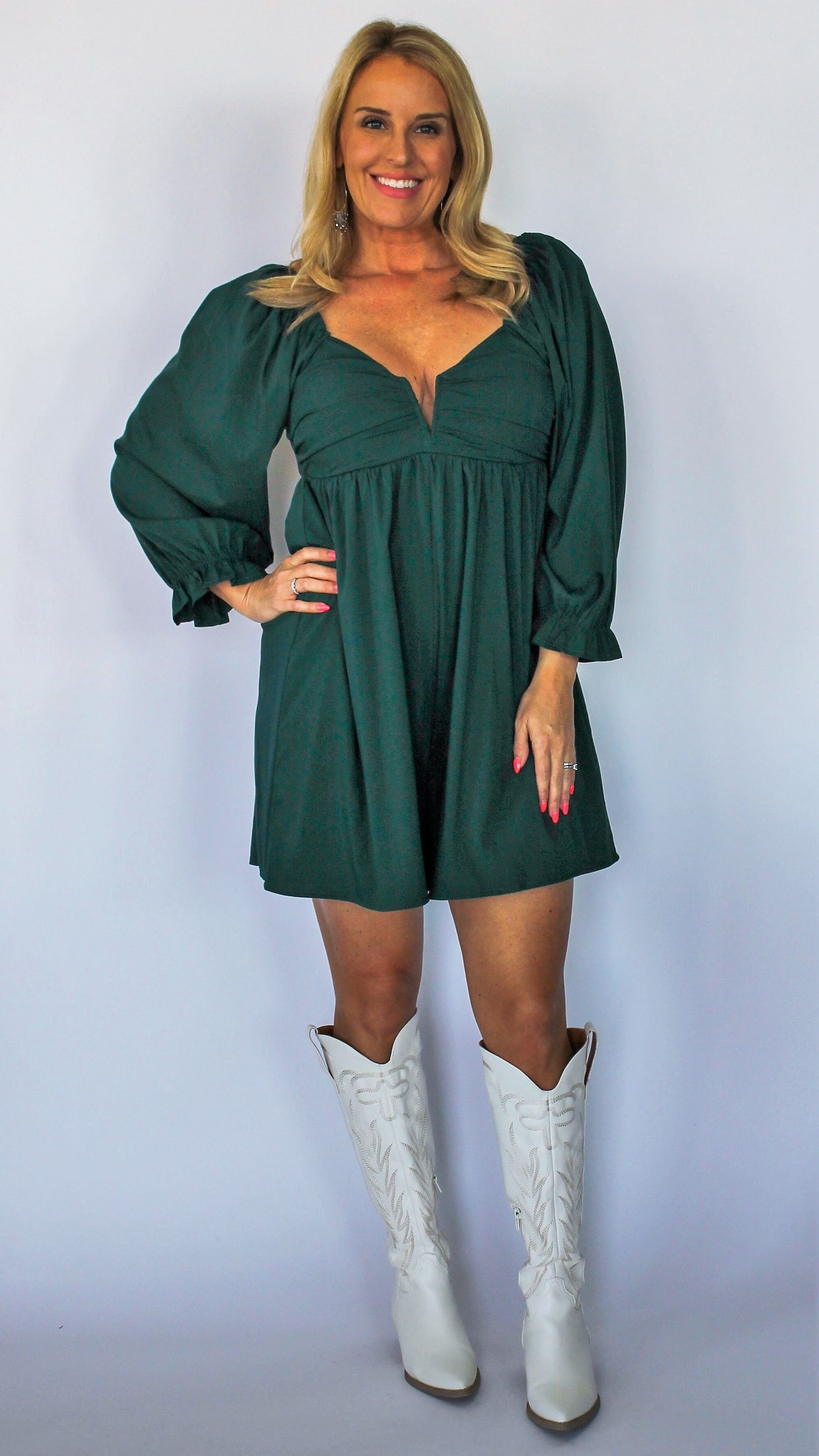 Ready for Fall Emerald Romper