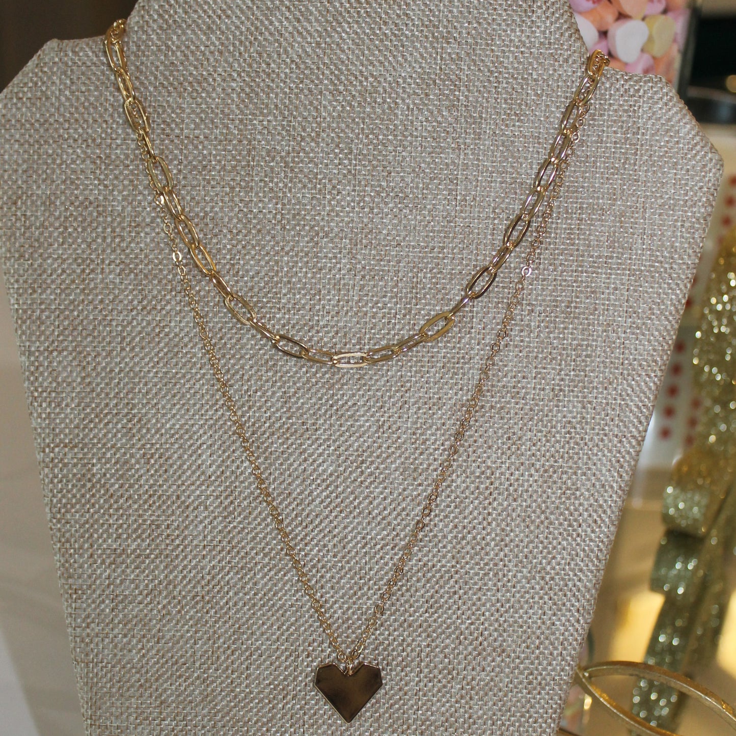 Double Layered Heart Necklace