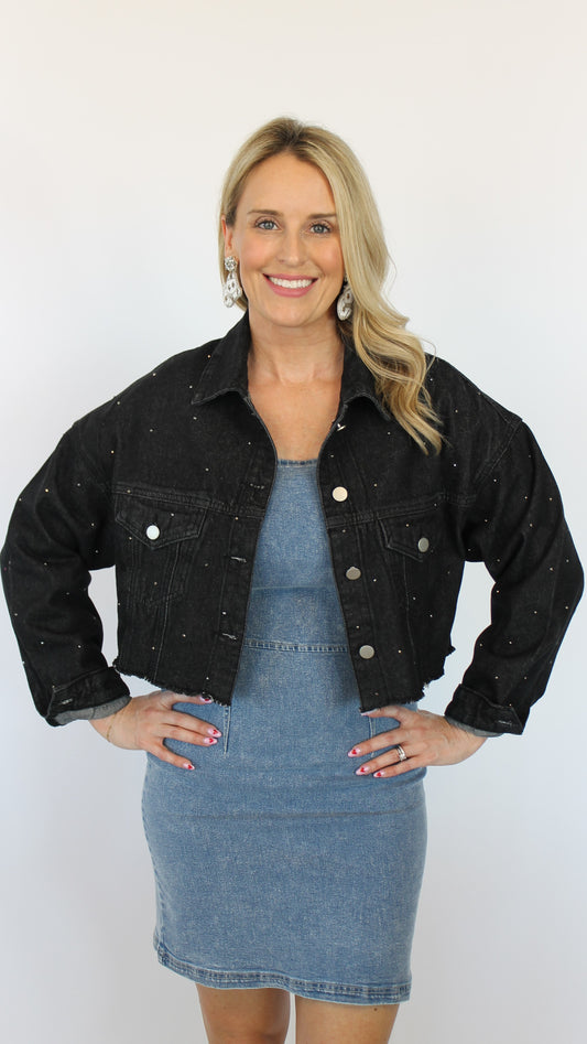 Rhinestone Denim Jacket